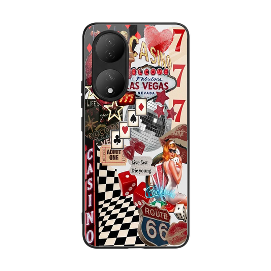 Vegas Vibes back phone cover | glass case for Vivo-y100