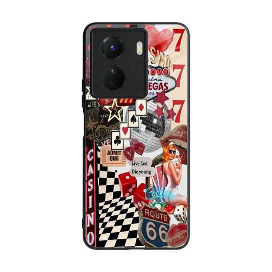 Vegas Vibes back phone cover | glass case for vivo y16
