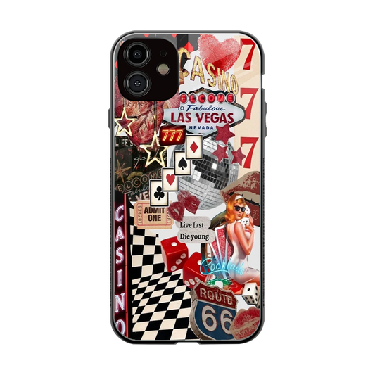 Vegas Vibes back phone cover | glass case for iphone 12