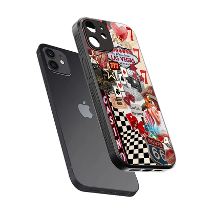 Vegas Vibes sleek iphone 11 cover with tempered glass back and TPU edges