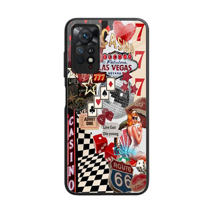 Vegas Vibes back phone cover | glass case for redmi note 11 pro