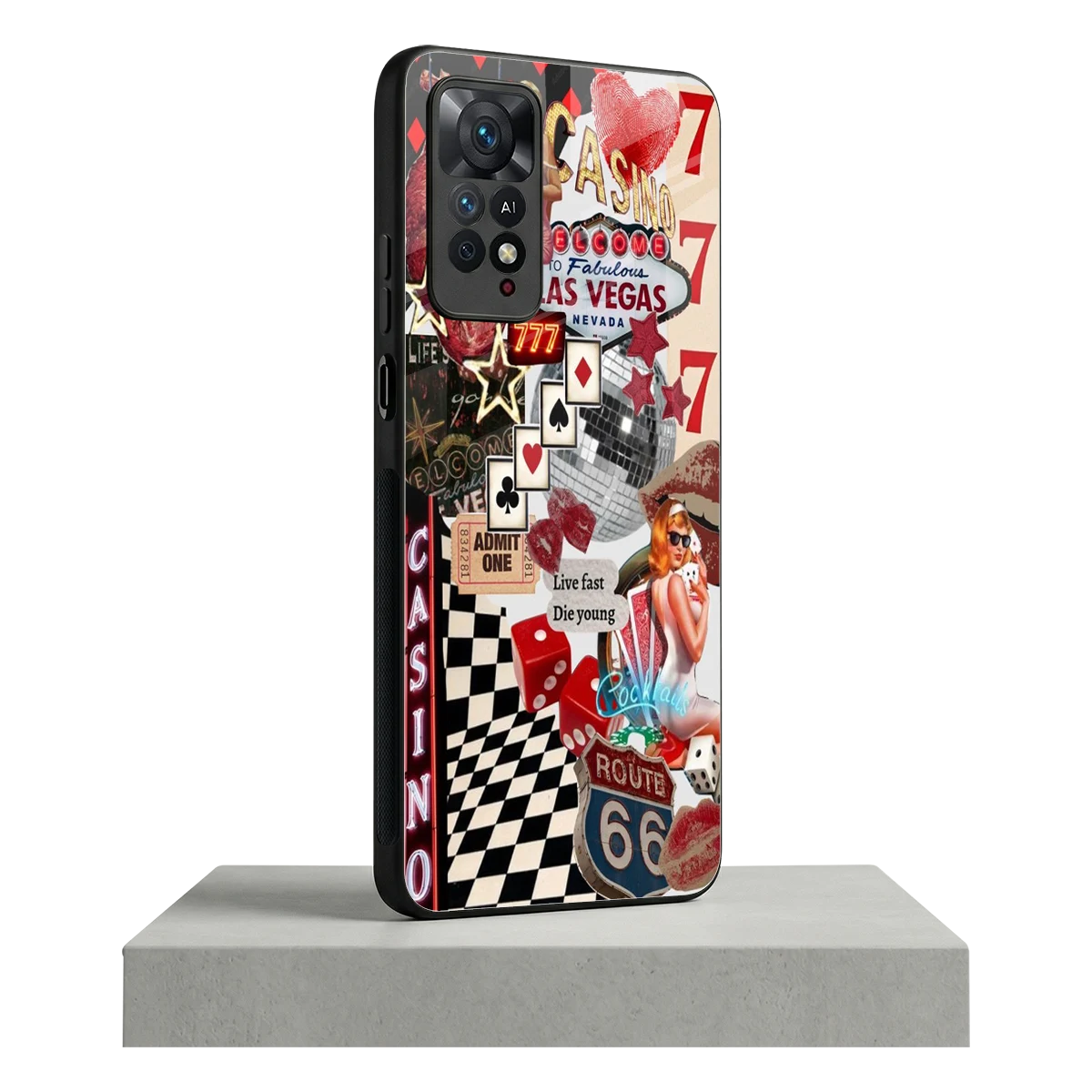 Vegas Vibes redmi note 11 pro mobile cover | shockproof glass phone case