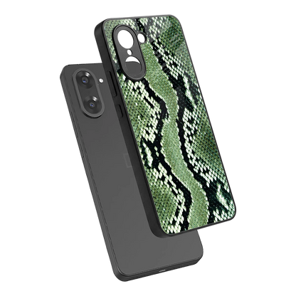 Venom Green sleek oneplus nord ce5 5g cover with tempered glass back and TPU edges