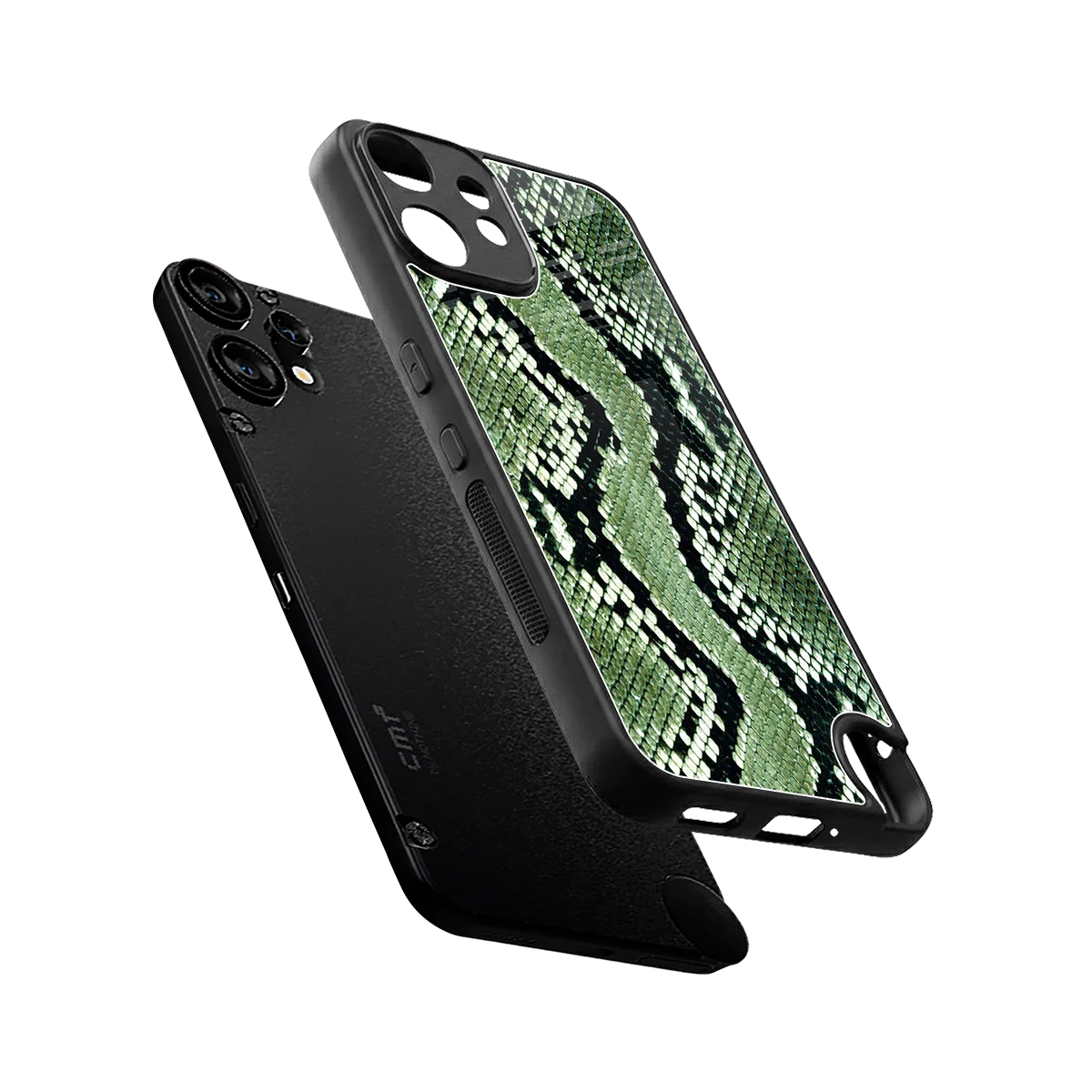 Venom Green sleek cmf nothing phone 2 pro cover with tempered glass back and TPU edges