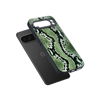 Venom Green sleek google pixel 10 pro xl cover with tempered glass back and TPU edges