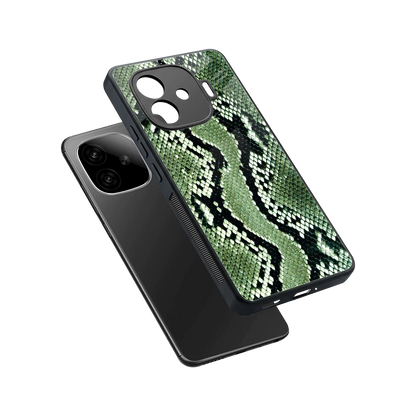 Venom Green sleek iqoo neo 10r 5g cover with tempered glass back and TPU edges