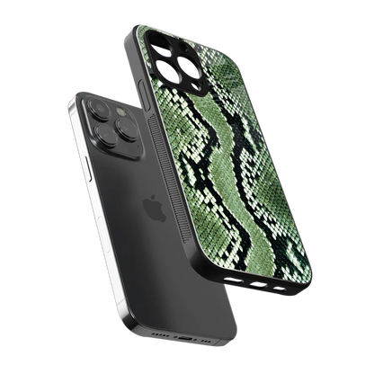 Venom Green sleek iphone 14 pro max cover with tempered glass back and TPU edges