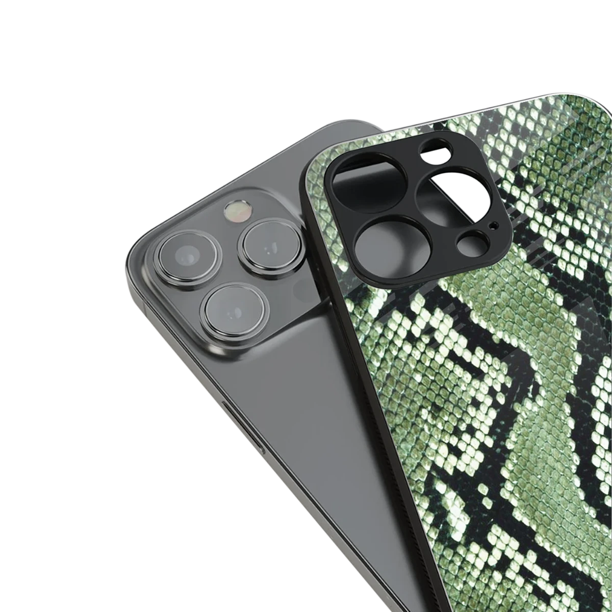 Venom Green stylish phone case for iphone 15 pro | glossy glass and slim fit