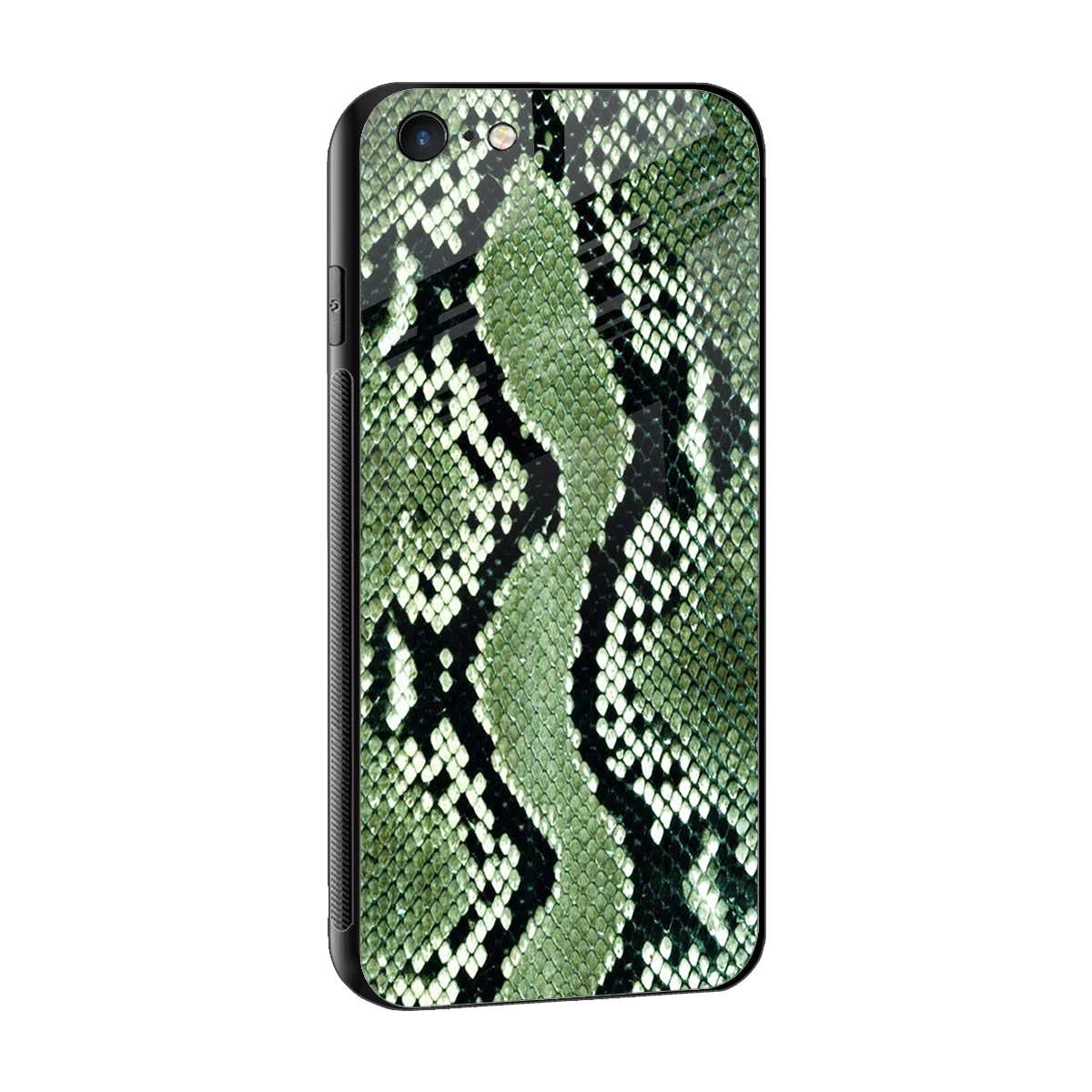 Venom Green sleek iphone 6s plus cover with tempered glass back and TPU edges