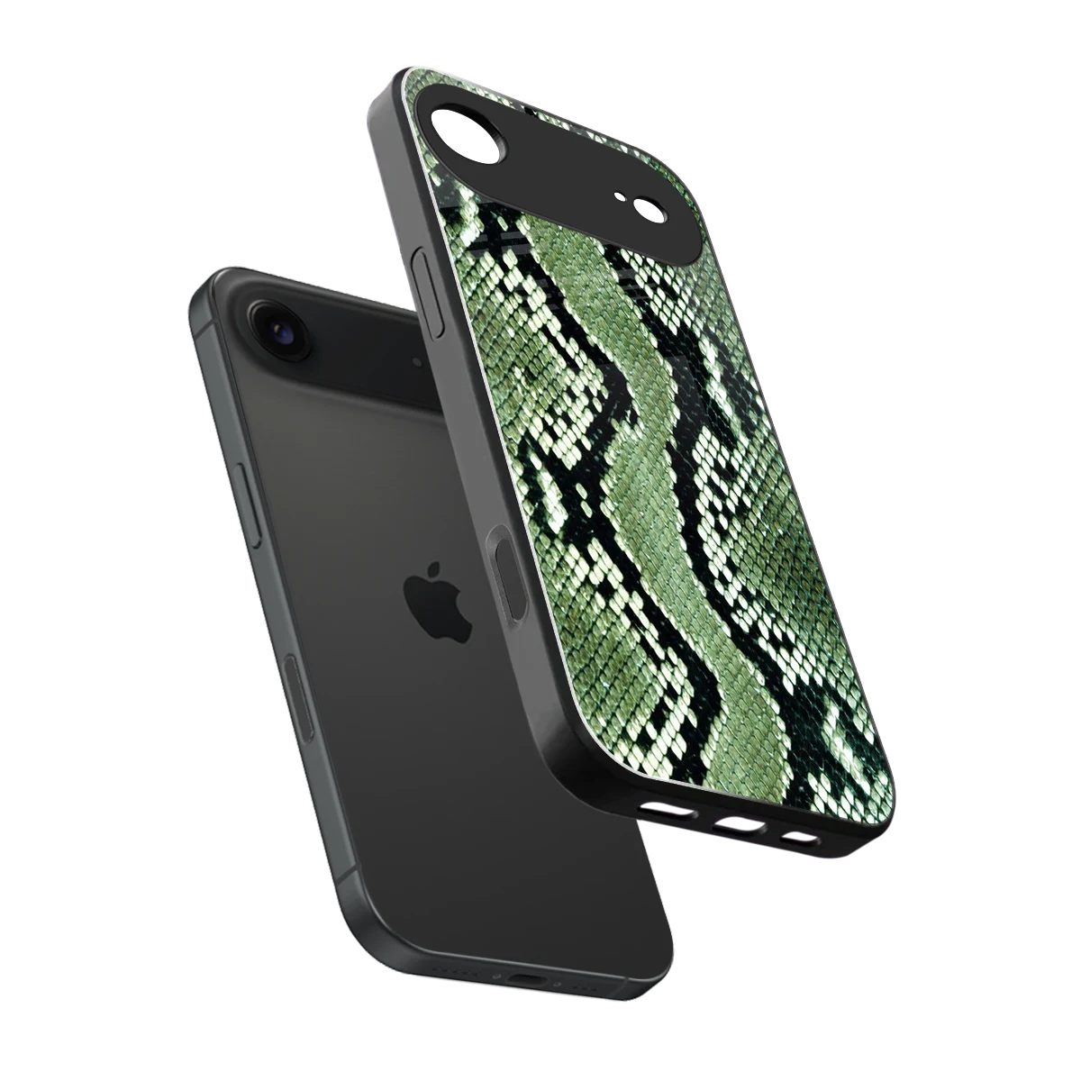 Venom Green sleek iphone air cover with tempered glass back and TPU edges
