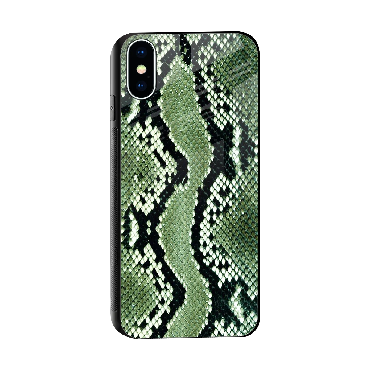 Venom Green sleek iphone x cover with tempered glass back and TPU edges
