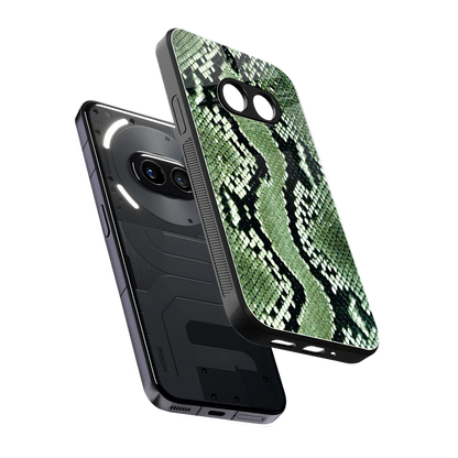 Venom Green sleek nothing phone 2a cover with tempered glass back and TPU edges