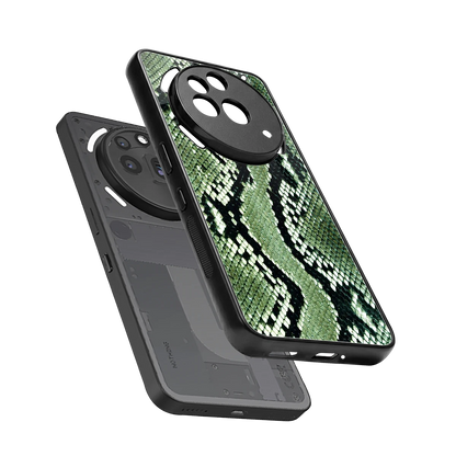 Venom Green sleek nothing phone 3a pro cover with tempered glass back and TPU edges