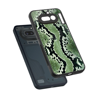 Venom Green sleek nothing phone 4a cover with tempered glass back and TPU edges