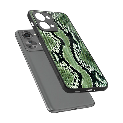 Venom Green sleek oneplus nord 2t cover with tempered glass back and TPU edges