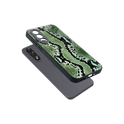 Venom Green sleek oneplus nord 5 cover with tempered glass back and TPU edges