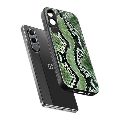 Venom Green sleek oneplus nord ce 4 lite cover with tempered glass back and TPU edges