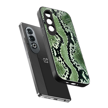 Venom Green sleek oneplus nord ce 4 cover with tempered glass back and TPU edges