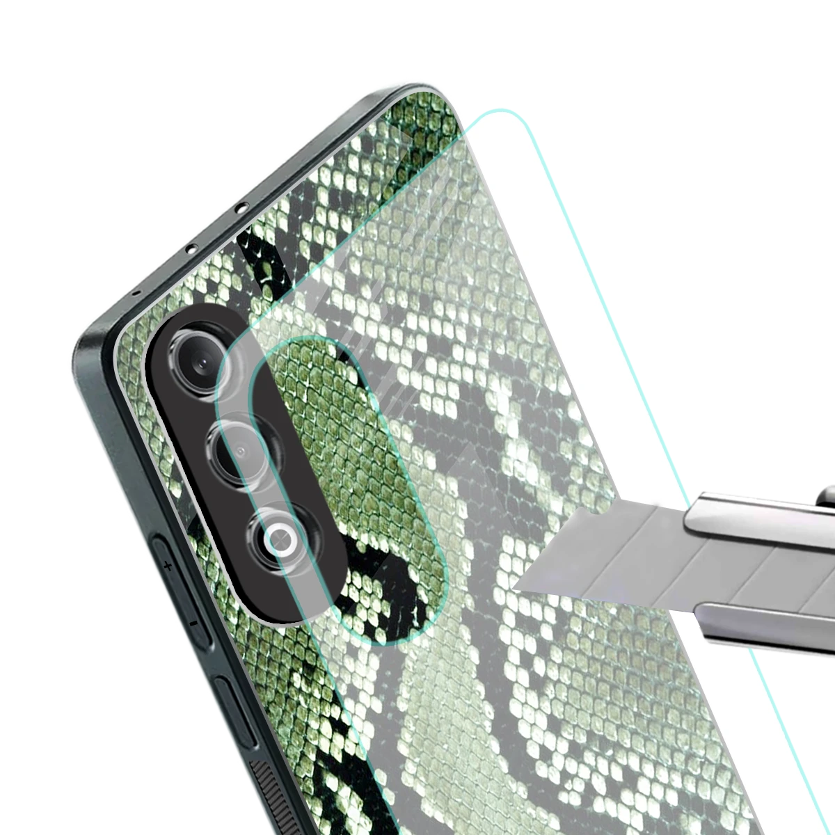 Venom Green stylish phone case for oneplus nord ce 4 | glossy glass and slim fit