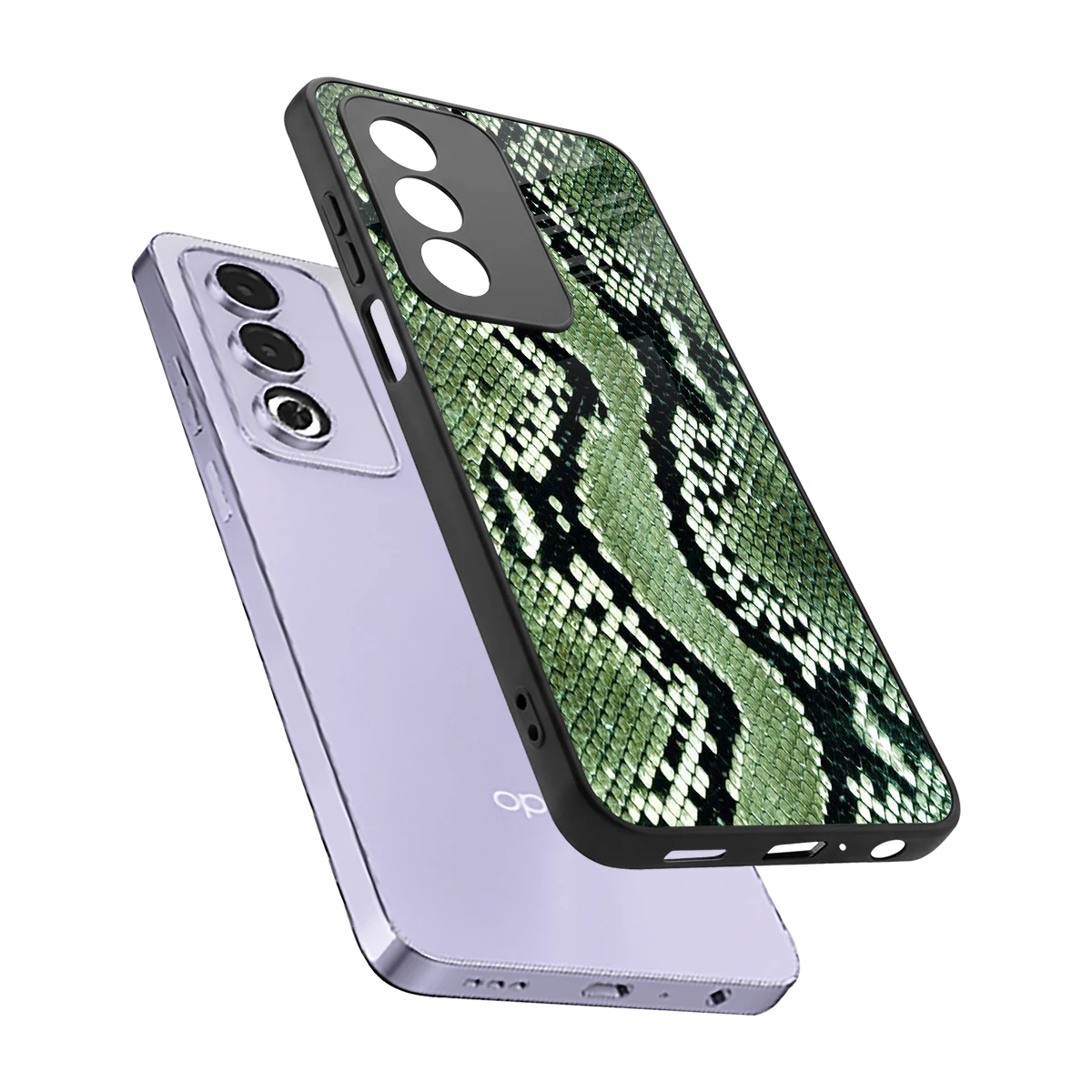 Venom Green sleek oppo a3 pro cover with tempered glass back and TPU edges