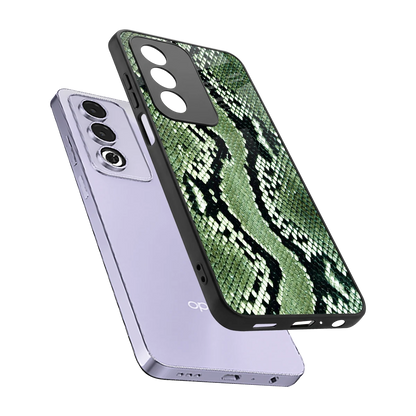 Venom Green sleek oppo a3 pro cover with tempered glass back and TPU edges