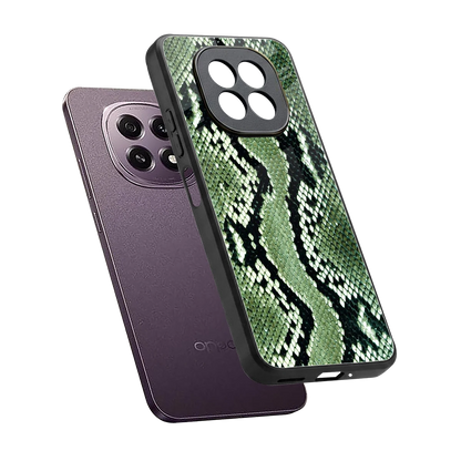 Venom Green sleek oppo f29 5g cover with tempered glass back and TPU edges
