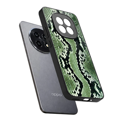 Venom Green sleek oppo f29 pro 5g cover with tempered glass back and TPU edges