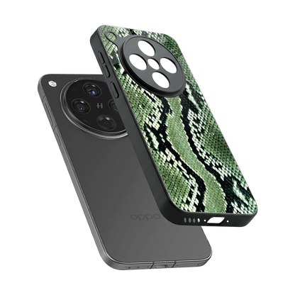Venom Green sleek oppo find x8 cover with tempered glass back and TPU edges