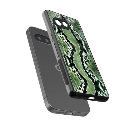 Venom Green sleek google pixel 10a cover with tempered glass back and TPU edges