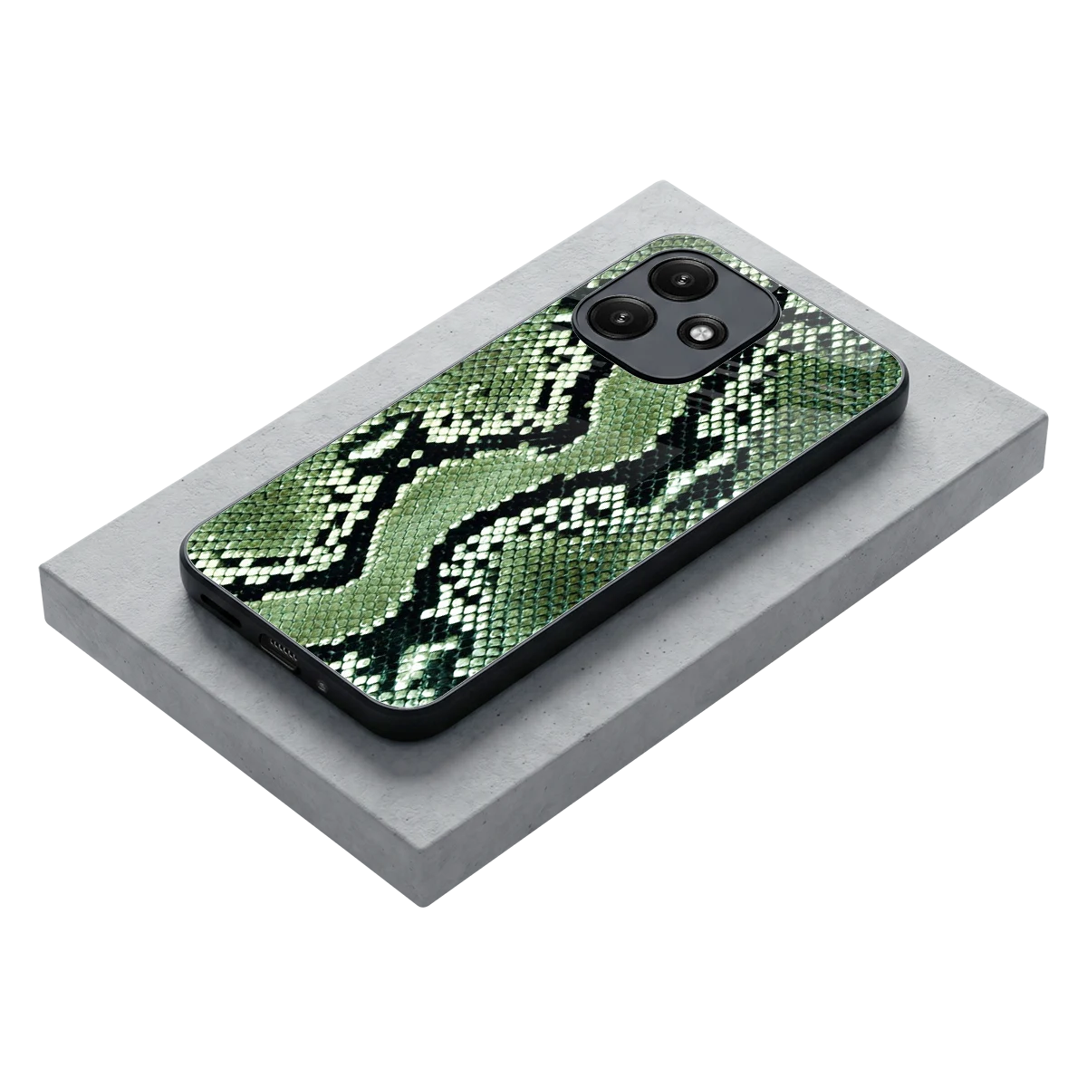 Venom Green stylish phone case for redmi 12 5g | glossy glass and slim fit