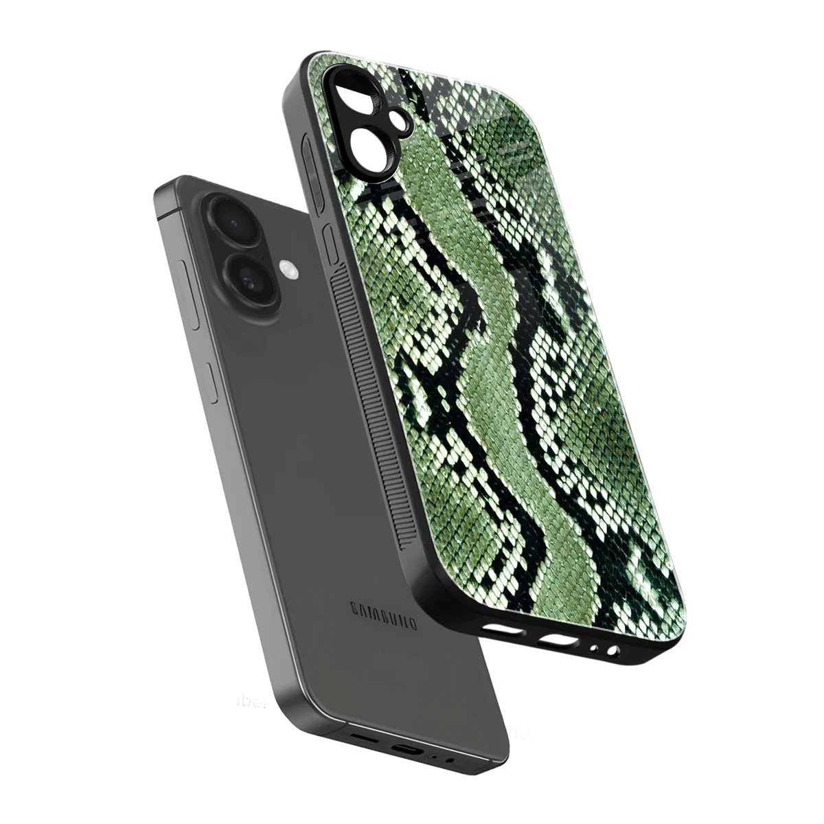 Venom Green sleek samsung galaxy a06 5g cover with tempered glass back and TPU edges