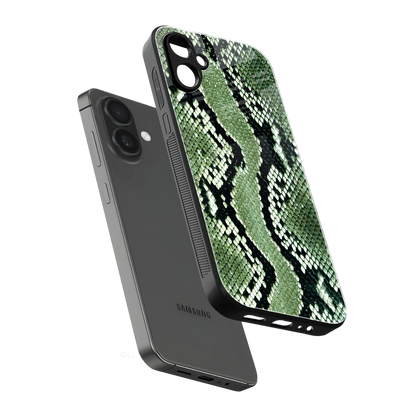 Venom Green sleek samsung galaxy a06 5g cover with tempered glass back and TPU edges