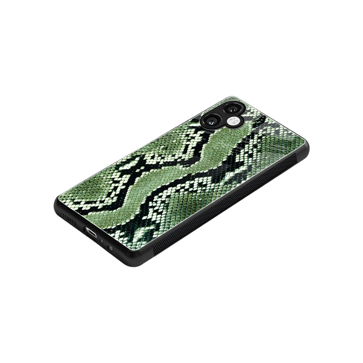 Venom Green stylish phone case for samsung galaxy a06 5g | glossy glass and slim fit