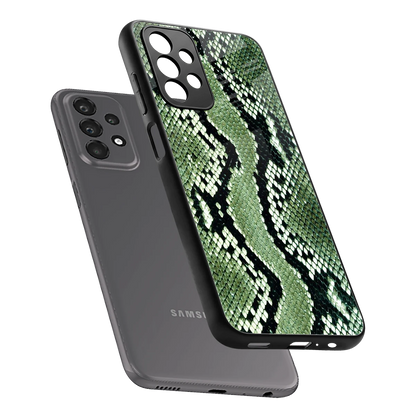 Venom Green sleek samsung galaxy a23 cover with tempered glass back and TPU edges