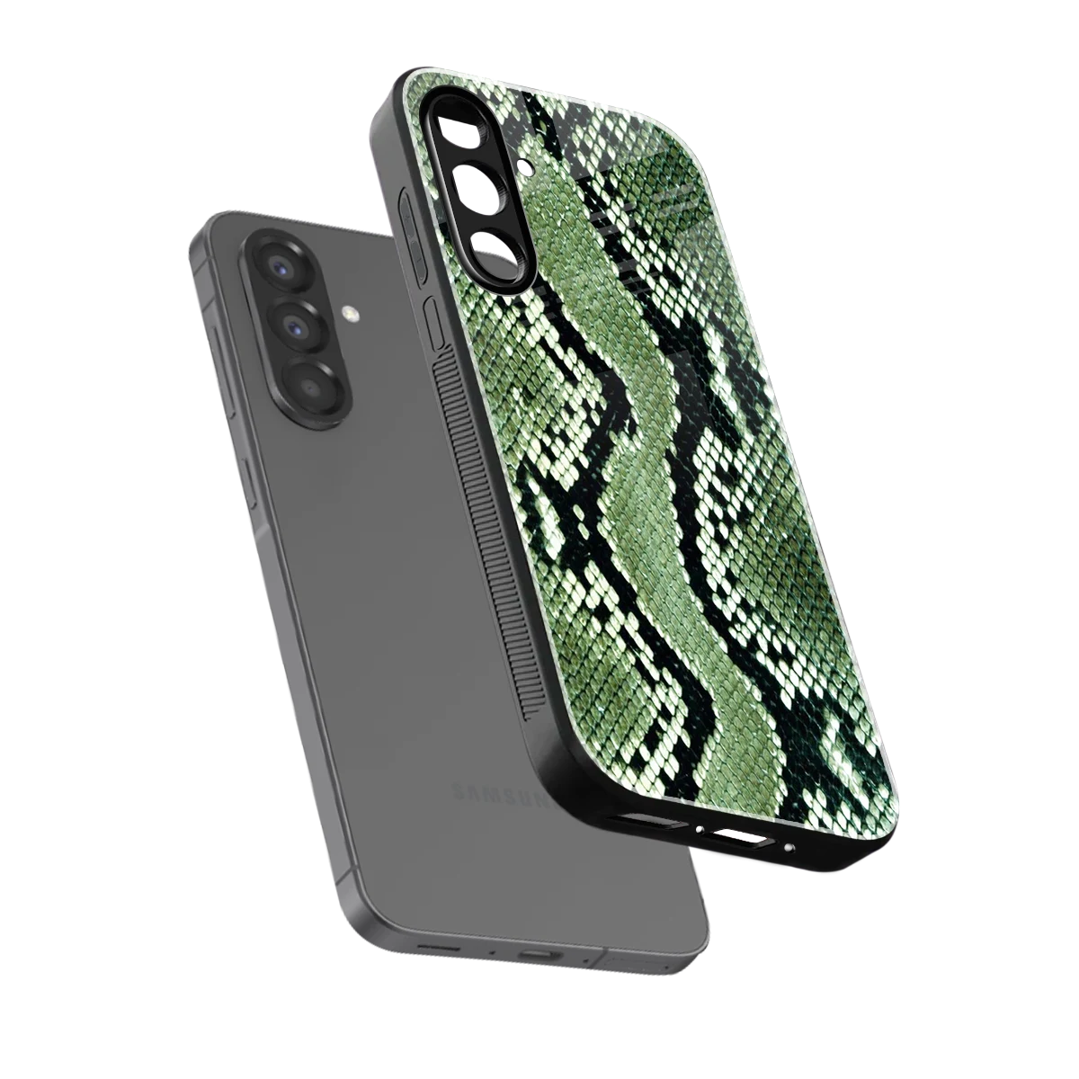 Venom Green sleek samsung galaxy a37 5g cover with tempered glass back and TPU edges