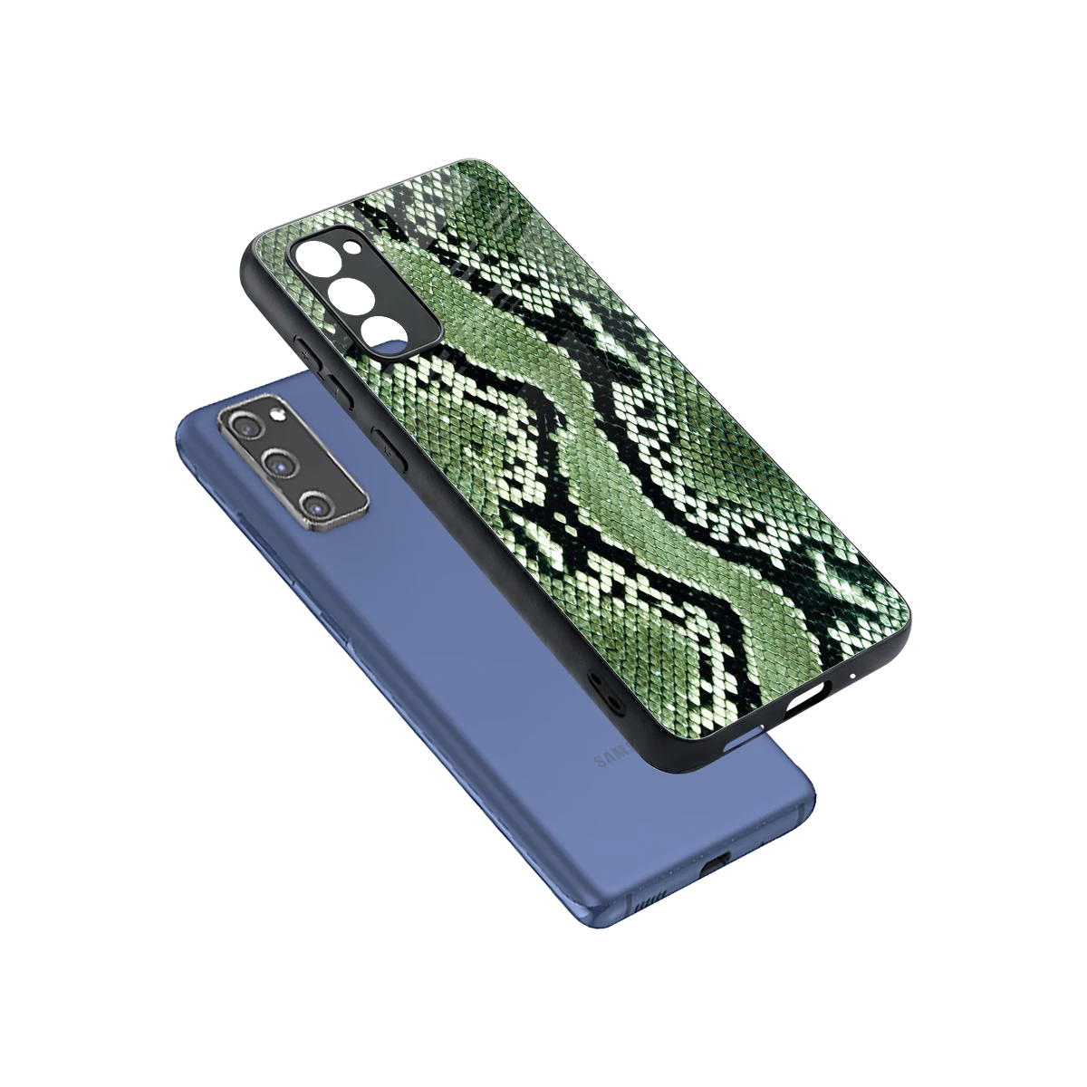 Venom Green sleek samsung galaxy s20 fe cover with tempered glass back and TPU edges