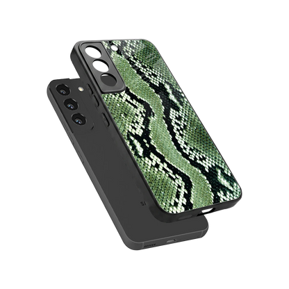 Venom Green sleek samsung galaxy s22 cover with tempered glass back and TPU edges