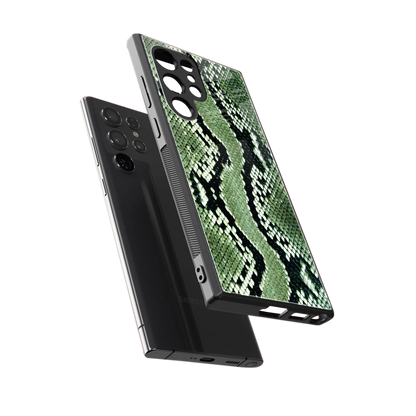 Venom Green sleek samsung galaxy s24 ultra cover with tempered glass back and TPU edges