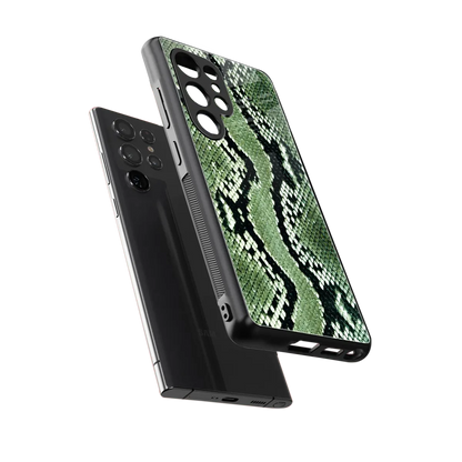 Venom Green sleek samsung galaxy s25 ultra cover with tempered glass back and TPU edges