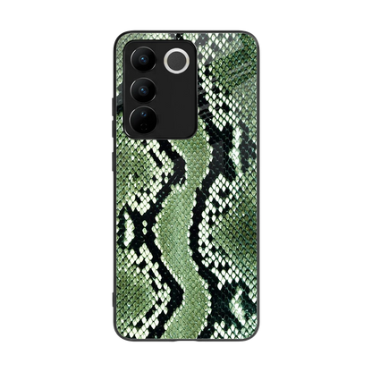 Venom Green back phone cover | glass case for vivo v27 5g