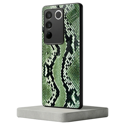 Venom Green vivo v27 5g mobile cover | shockproof glass phone case