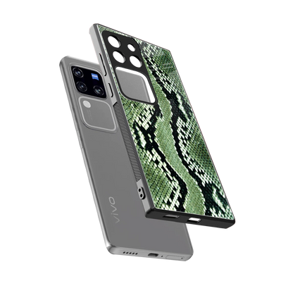 Venom Green sleekvivo v30 pro cover with tempered glass back and TPU edges