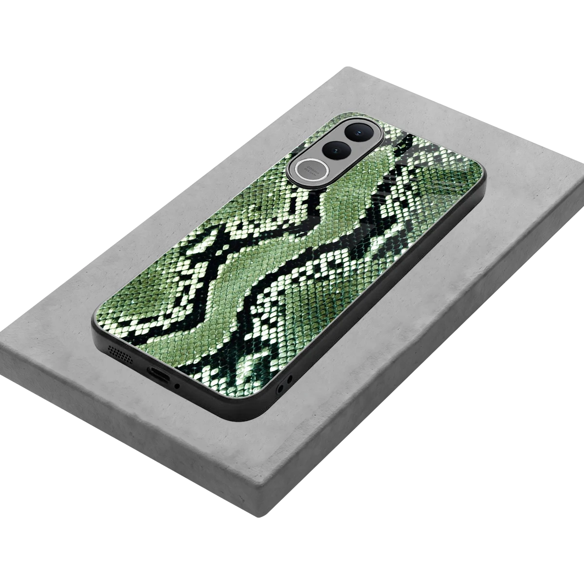 Venom Green stylish phone case for vivo v70 fe | glossy glass and slim fit