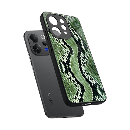Venom Green sleek vivo v70 elite cover with tempered glass back and TPU edges