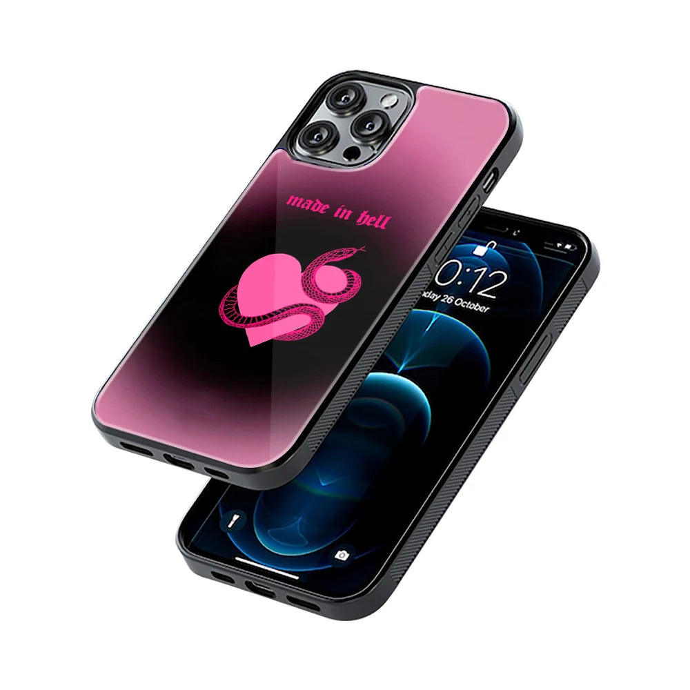 Protective Glass Back Phone Case Compatible with iPhone, Samsung, OnePlus, Pixel & More