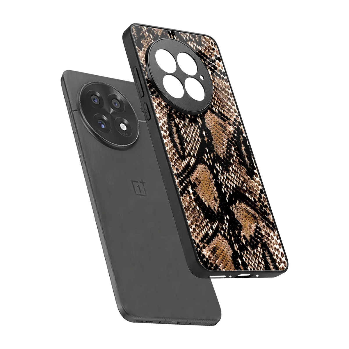Venomous Luxe sleek oneplus 13 cover with tempered glass back and TPU edges