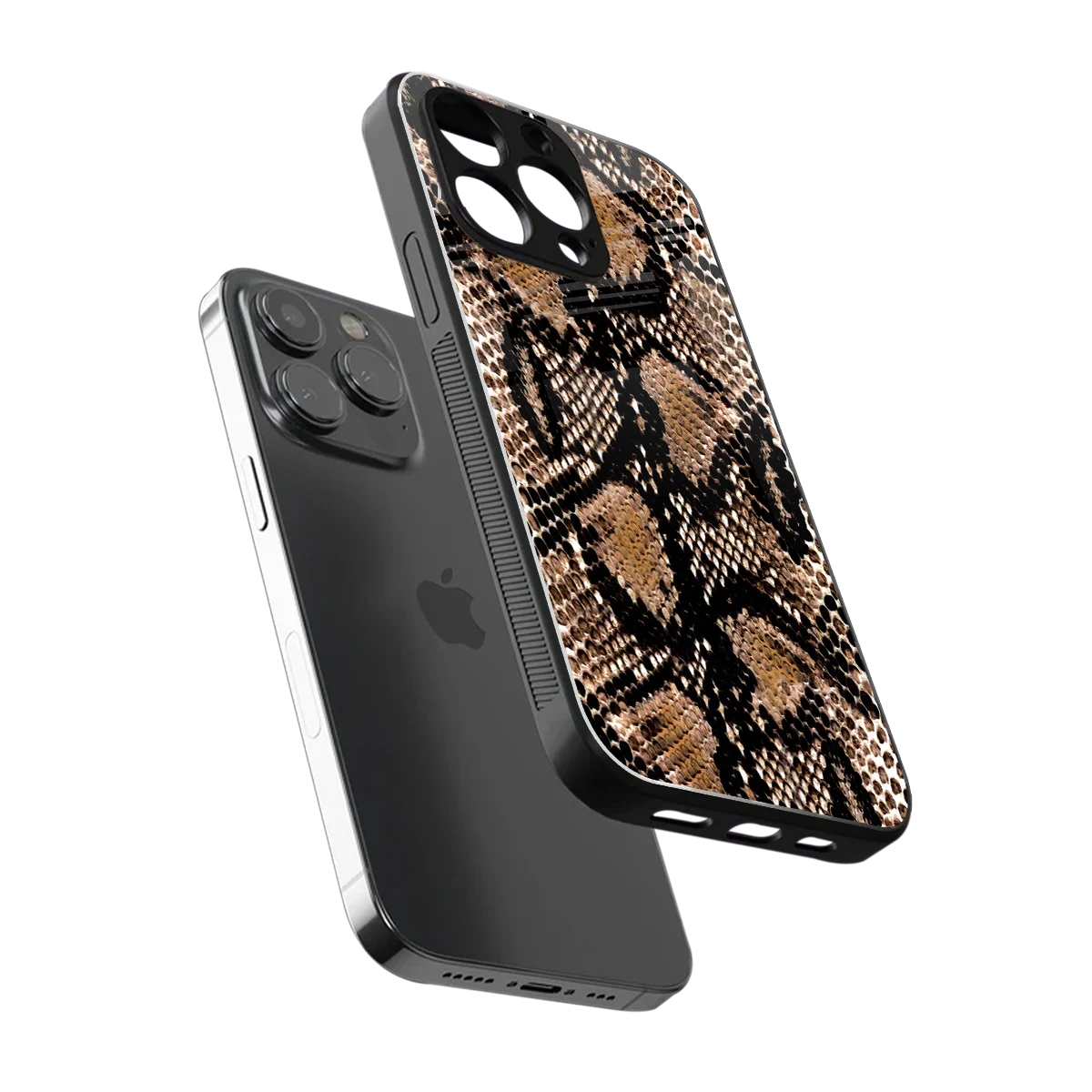 Venomous Luxe sleek iphone 16 pro max cover with tempered glass back and TPU edges