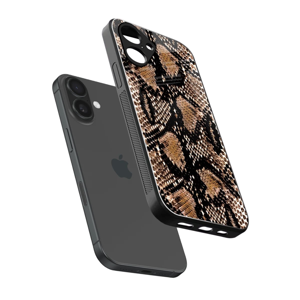 Venomous Luxe sleek iPhone 16 cover with tempered glass back and TPU edges
