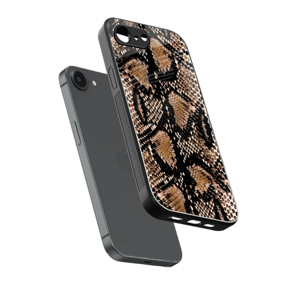 Venomous Luxe sleek iphone 16e cover with tempered glass back and TPU edges