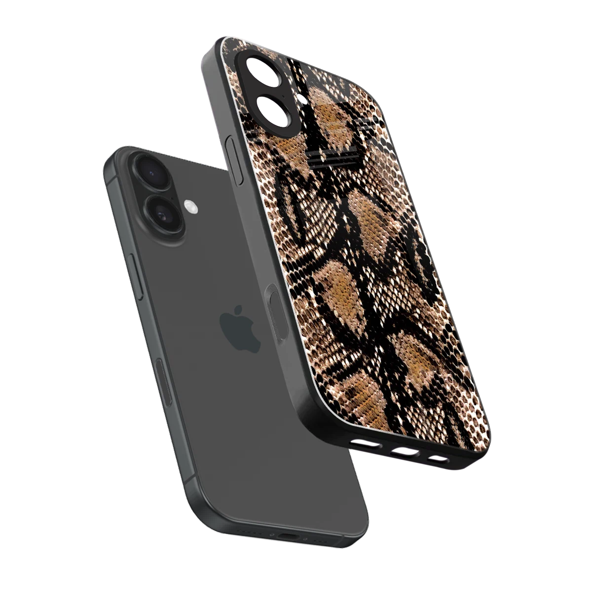 Venomous Luxe sleek iphone 17 cover with tempered glass back and TPU edges